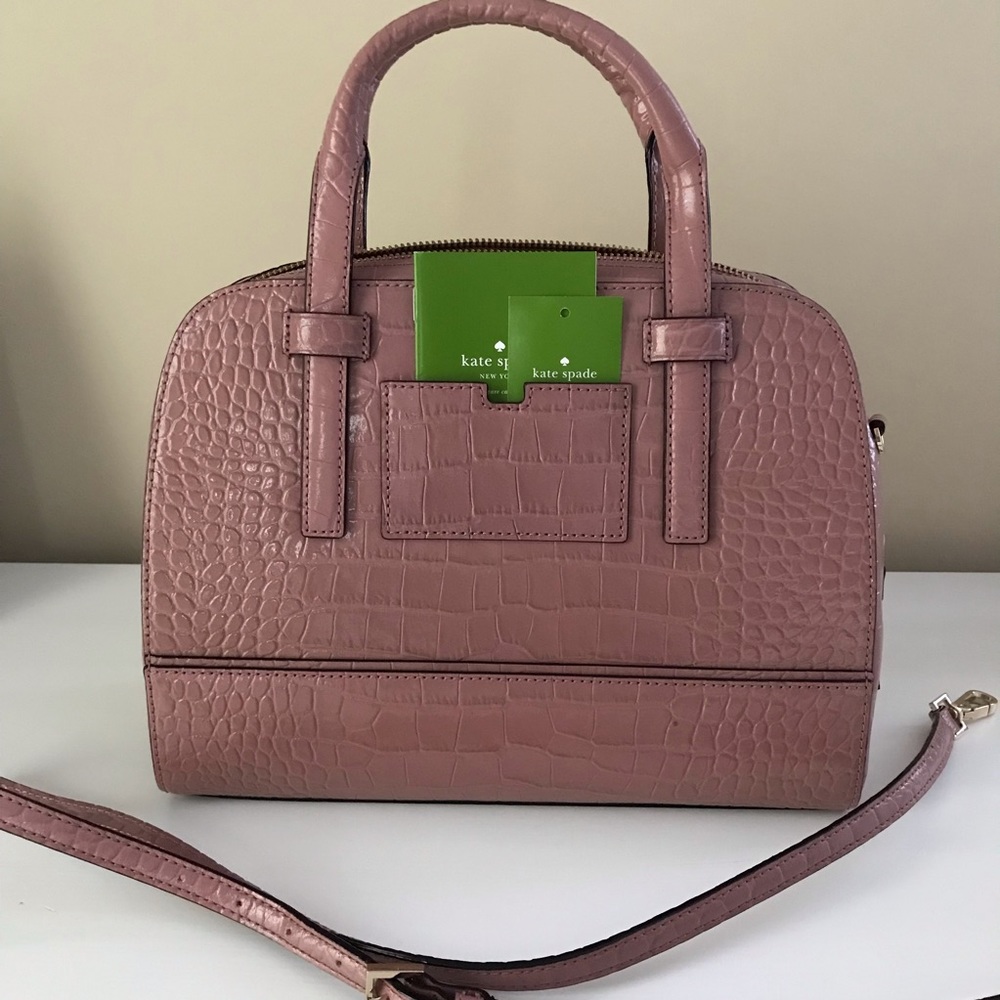 KATE SPADE ♠️ AUTHENTIC RIVERSIDE STREET EXOTIC SMALL FELIX SATCHEL NWT - Picture 3 of 17